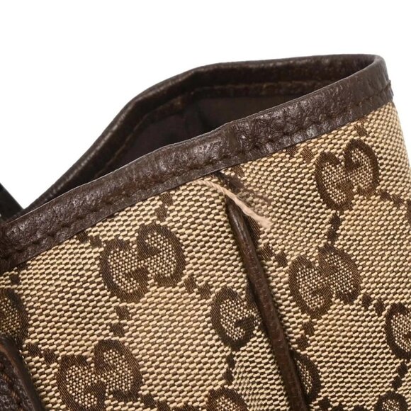 Gucci Beige Canvas GG Sherry Line Tote Handbag 145810 002122 177435 - Picture 5 of 10